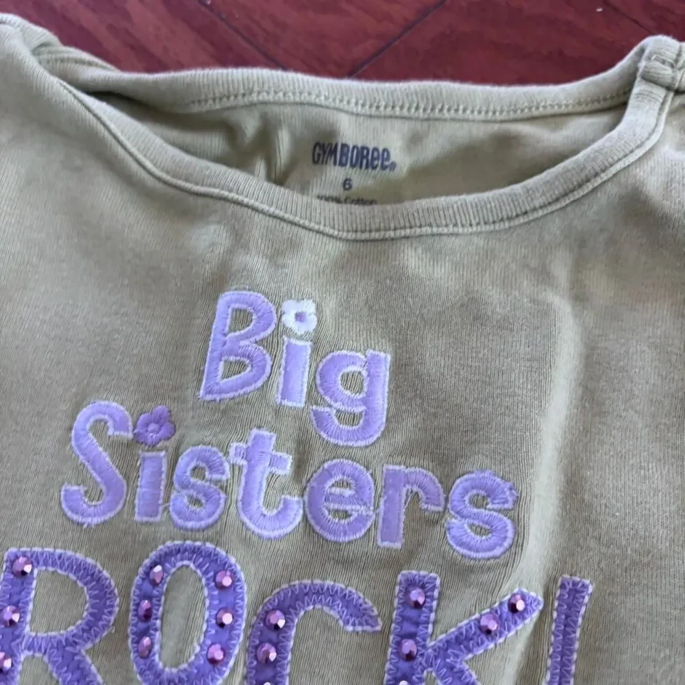 BUNDLE Lot of 5 Green Yellow Girl's Kid's Children Outfit Tops Sz 5 T Shirts B1